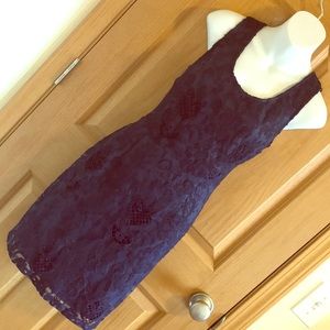 Navy Blue Lace Dress